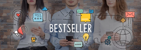 Bestseller-Label in wiederholter Darstellung, um die Popularität des Produkts zu betonen.