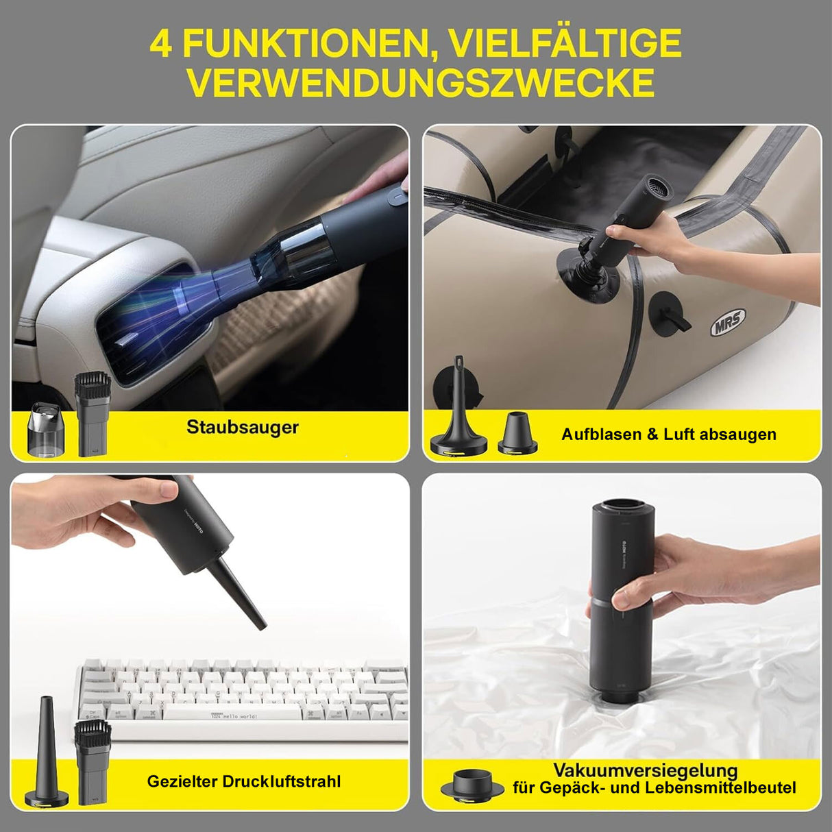 HOTO 4 in 1 Handstaubsauger.