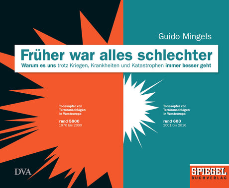 Buchcover mit Titel "Früher war alles schlechter" und Untertitel, Autor Guido Mingels, Spiegel Buchverlag