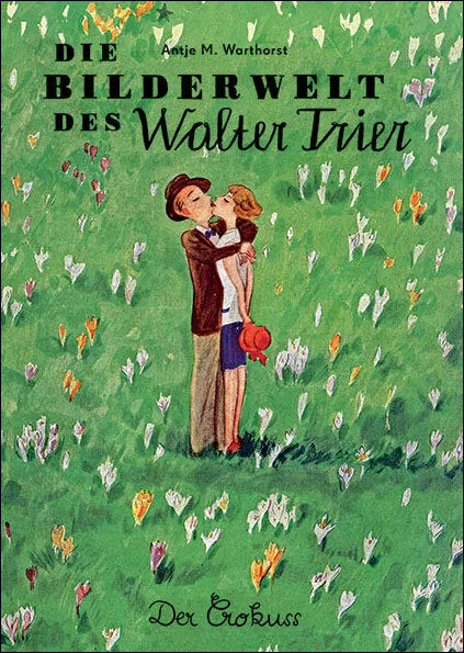 Buchcover mit Illustration eines Mannes und einer Frau, die sich im Blumenfeld umarmen, Titel und Autorennamen.