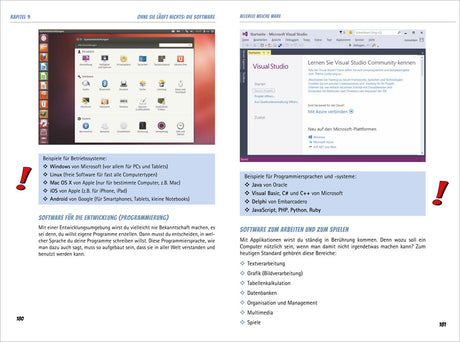 Screenshot von Computerbildschirm mit Windows-Systemeinstellungen und Visual Studio Programmierumgebung.