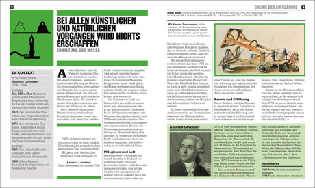 Illustration eines alten Holz- und Metall-Experimentiersets mit Rauchentwicklung, auf einer Seite eines wissenschaftlichen Textes.