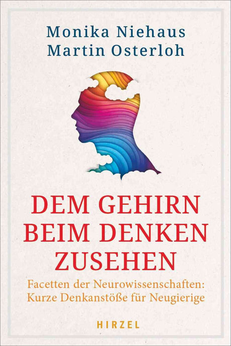 Buchcover mit buntem Kopfprofil aus Wellen und Wolken, Titel in roter Schrift, Autorenname oben, Untertitel in orange