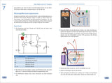 Batterie, Breadboard, Drähte, Transistoren, LED, Widerstände, Schaltplan, und Pflanzen im Topf.