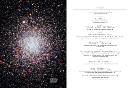 Himmlische Objekte und Galaxien, mit vielen bunten Sternen vor schwarzem Hintergrund.