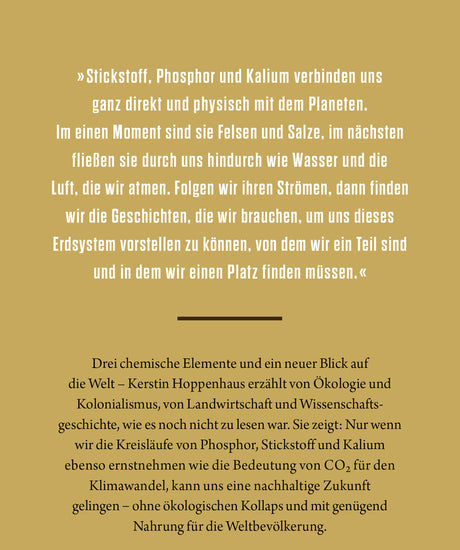 Text über die Verbindung von Stickstoff, Phosphor und Kalium mit dem Planeten und deren Bedeutung für das Ökosystem.