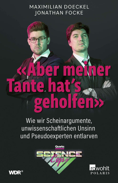 Zwei Männer in Anzügen stehen mit verschränkten Armen vor schwarzem Hintergrund, darüber Buchtitel und Untertitel.