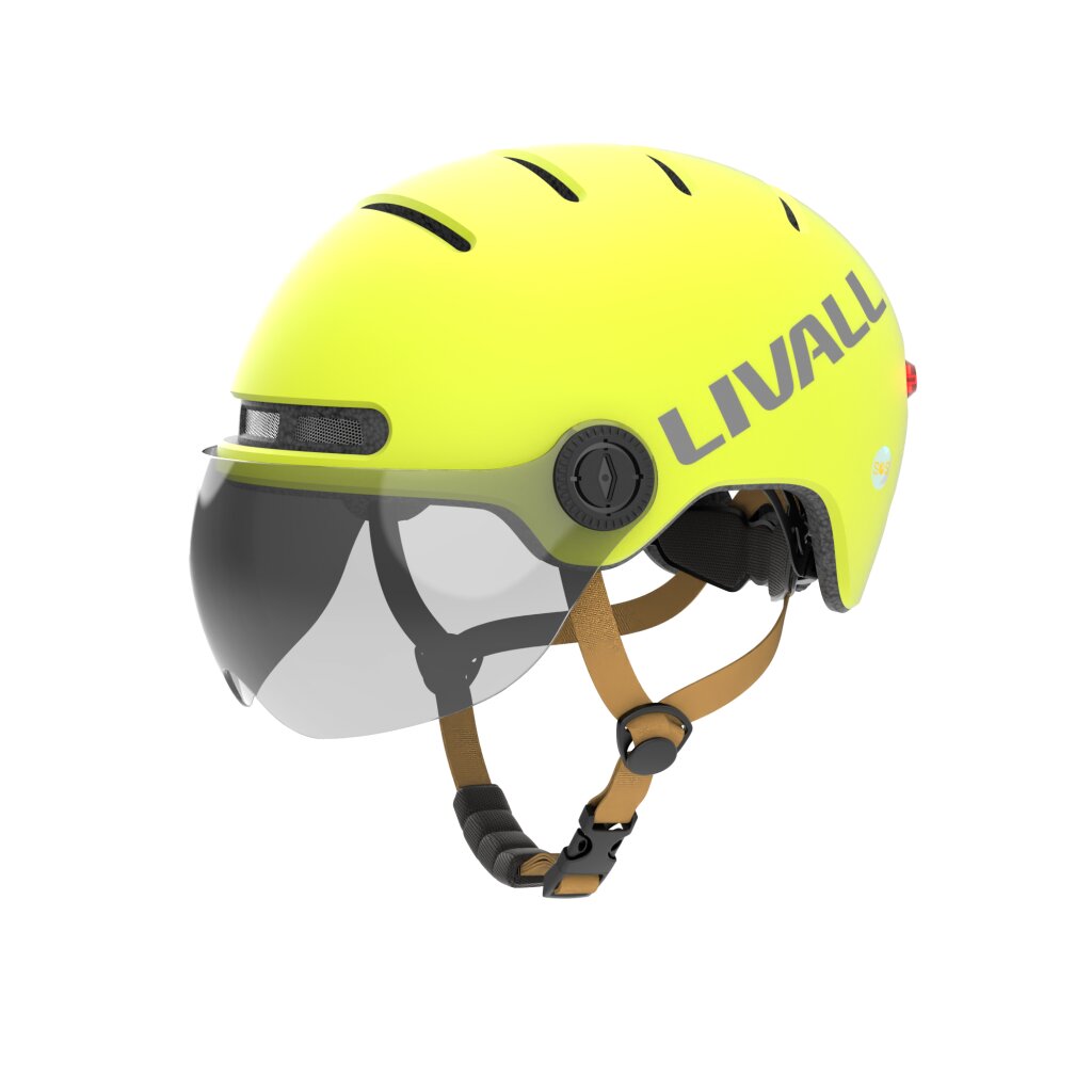 Livall L23  Visierhelm gelb (Größe M 54-58 cm)