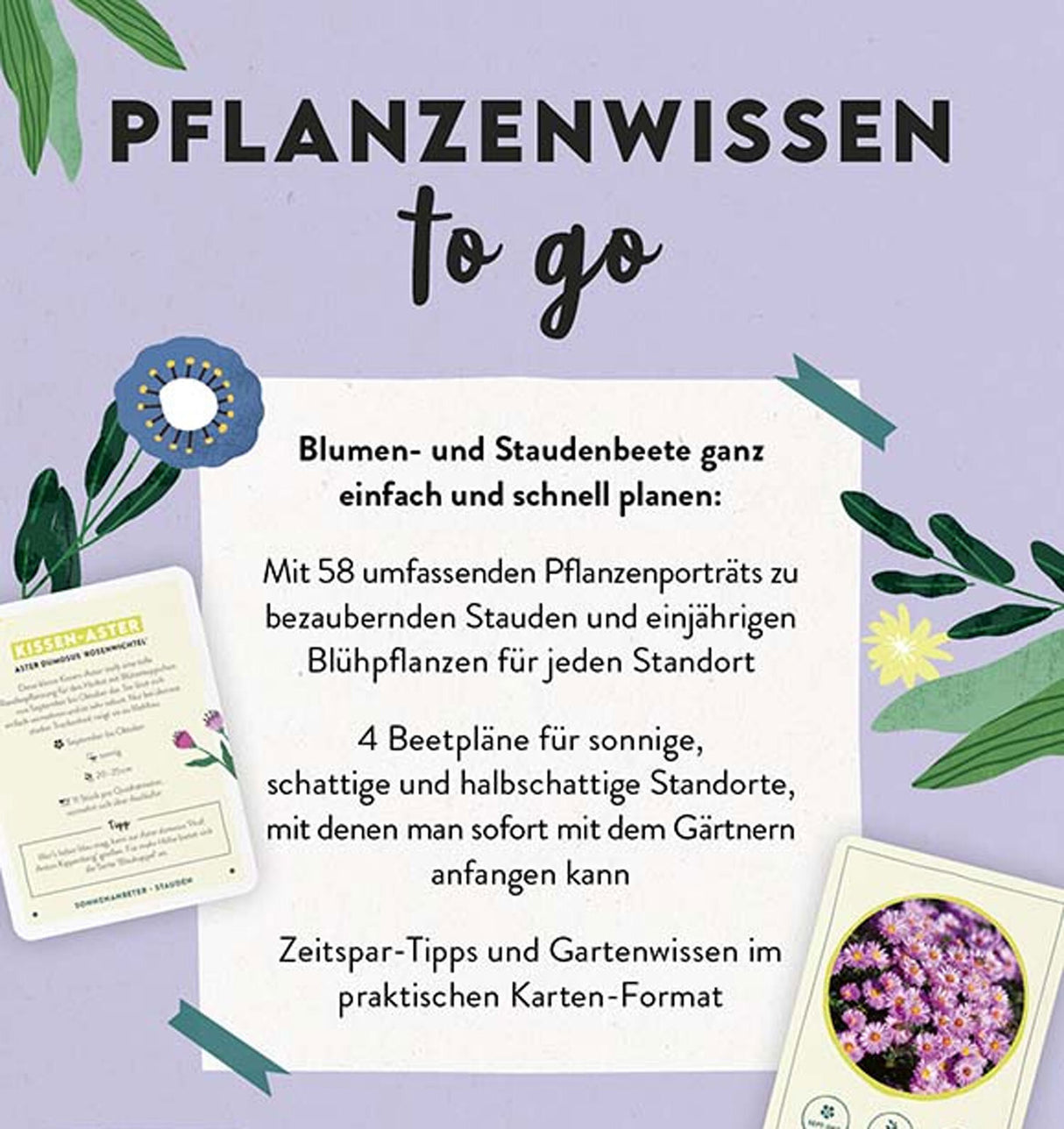 Kartenset: Einfach und schnell zum Blumengarten.